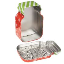 Itens Lata de metal para biscoitos com motivo natalino, 15 cm, 2 unidades.