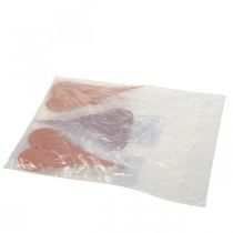 Itens Decoração Pendurada Corações para Pendurar Laranja/Roxo 15cm 6 Pcs