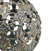 Bola para pendurar com enfeites de aspecto antigo metal dourado Ø12cm