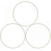 Anel decorativo anel de metal Scandi anel decorativo laço ouro Ø20.5cm 6pcs