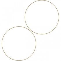Itens Anel decorativo de metal Anel Scandi laço decorativo dourado Ø 25,5 cm 6 un