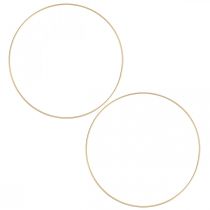 Anel de metal decoração anel Scandi anel deco loop dourado Ø25cm 4uds