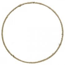 Anel de decoração com cordão de juta envolto em metal anel de metal Ø25cm 10pcs