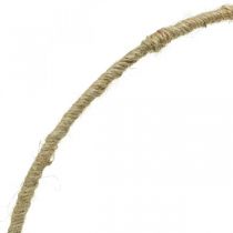 Anel decorativo cordão de juta envolto em metal anel de metal Ø25cm 10uds