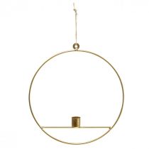 Itens Suporte de vela para pendurar anel decorativo de metal dourado Ø25cm 3pcs