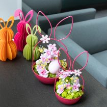 Itens Vaso em forma de coelho para decoração de primavera e Páscoa, sala de estar, cozinha, jardim, 33 cm