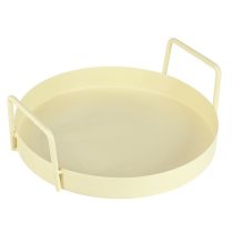 Itens Bandeja redonda para sala de jantar, sala de estar e decoração, 22 cm