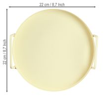 Itens Bandeja redonda para sala de jantar, sala de estar e decoração, 22 cm