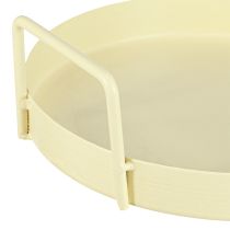 Itens Bandeja redonda para sala de jantar, sala de estar e decoração, 22 cm