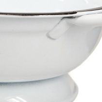 Itens Tigela decorativa de metal, branca e preta, Ø16,5cm, A6,5cm, conjunto de 4 peças
