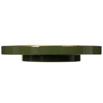 Itens Bandeja decorativa verde com borda dourada, estilo moderno, 30 cm