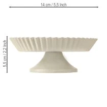 Itens Prato decorativo cinza com base em chapa metálica Ø14cm 2 peças