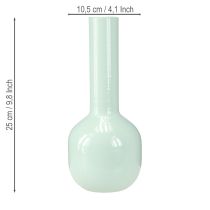 Itens Vaso de Metal Vaso Esmaltado em Verde Menta Ø10,5cm H25,5cm