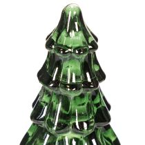 Itens Árvore de Natal de vidro com luzes LED, decoração de mesa, Natal, 13 cm, 2 peças