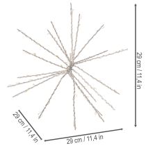Itens Luminária decorativa Estrela Polar em LED, branco quente, com temporizador, para uso externo, 29 cm