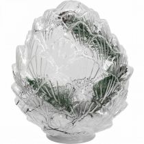 Luzes LED Cones de LED Decoração de Natal Temporizador Branco Quente 19,5 cm