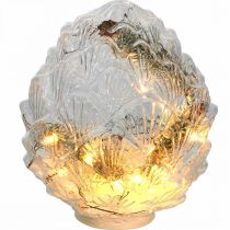 Luzes LED Cones de LED Decoração de Natal Temporizador Branco Quente 19,5 cm