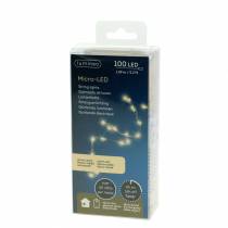 Itens Fio de luz LED de cadeia leve com baterias branco quente 100 1,59 m