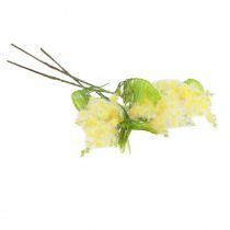 Itens Planta Artificial Prata Acácia Mimosa Floração Amarela 53cm 3 Peças