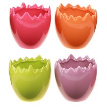 Itens Mini Vaso Ovo De Páscoa Ovos Coloridos Vasos Pastel 8,5cm 4 Pcs