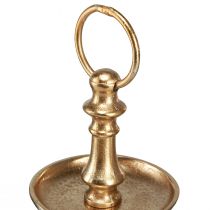 Itens Mini decoração de metal etagere ouro fosco decoração de mesa de 2 camadas Alt.22cm