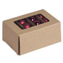 Itens Mini bolas de vidro para Natal em Berry Ø3cm 22 un