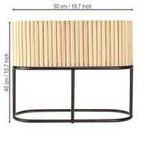 Itens Mini jardineira elevada oval de madeira 50×20cm H40cm