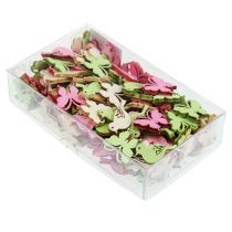 Itens Decoração de mini maca de madeira 2cm pastel asst. 144 peças