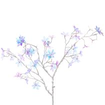 Itens Ramo artificial florido com flores iridescentes, 80 cm