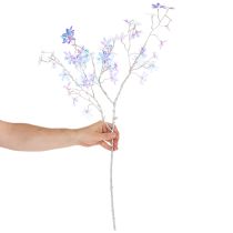 Itens Ramo artificial florido com flores iridescentes, 80 cm