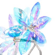 Itens Ramo artificial florido com flores iridescentes, 80 cm