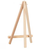 Itens Mini cavalete porta-cartões madeira natural 11x19cm 6 un