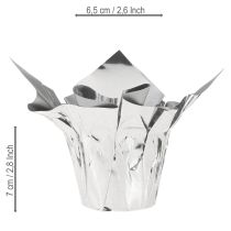 Itens Embalagem para presente mini plantador prata Ø4,5cm Alt.7cm 8 unid.