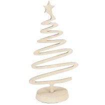 Itens Mini árvore de natal decoração de metal argila óptica bege H30cm