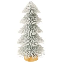 Itens Mini árvore de Natal iluminada LED abeto com neve 28cm