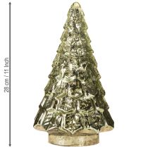 Itens Mini árvore de Natal com iluminação LED verde ouro 28cm