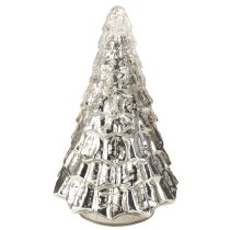 Itens Mini árvore de Natal com iluminação LED prata ouro 28cm