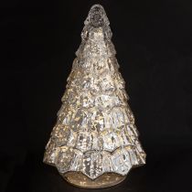 Itens Mini árvore de Natal com iluminação LED prata ouro 28cm