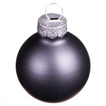 Itens Mini bolas de Natal bolas de vidro antracite Ø3cm 22 un