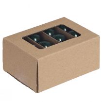 Itens Mini bolas de Natal vidro esmalte verde Ø3cm 22 un