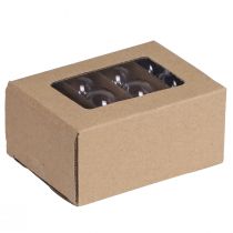 Itens Mini bolas de Natal vidro retro transparente Ø3cm 22 un