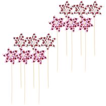 Itens Mini Moinho Joaninha Decoração Branco Lilás Ø8cm 12 Pcs