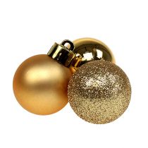 Itens Mini bola de Natal dourada Ø3cm 14 un