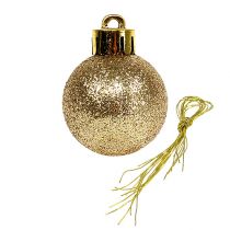 Itens Mini bola de Natal dourada Ø3cm 14 un