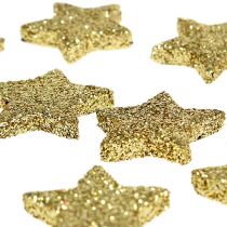 Itens Mini estrela glitter dourada 2,5cm 96 un