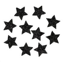 Itens Mini glitter star preto 2,5 cm 96 unidades
