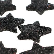 Itens Mini glitter star preto 2,5 cm 96 unidades