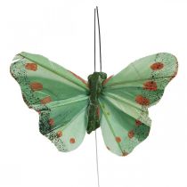 Itens Mini borboleta em fio vermelho, verde 6,5cm 12 un