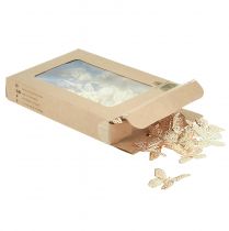 Itens Mini borboletas decoração espalhada em metal dourado 3cm 50 un
