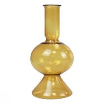 Mini vaso vaso de vidro amarelo vaso de flores vidro Ø8cm Alt.16,5cm